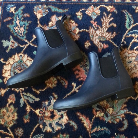 Sam Eldeman • Black And Blue Rubber Rain Boots Tinsley - Picture 2 of 8